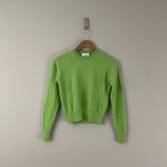 Aritzia Wilfred Serendipity Liteluxe Cashmere Sweater Cucamelon Size XS - Picture 1 of 6